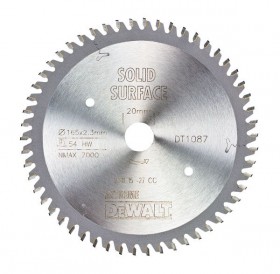 DeWALT Zubehör DT1087-QZ CZB 165 x 20 x 54T HM Kreissägeblatt
