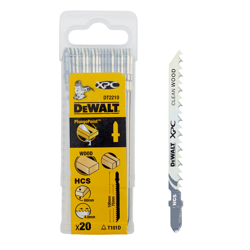DeWalt Zubehör DT2210-QZ Stichsägeblatt XPC® - HCS 100 x 6 x 60 mm (T101D) 20 Stück