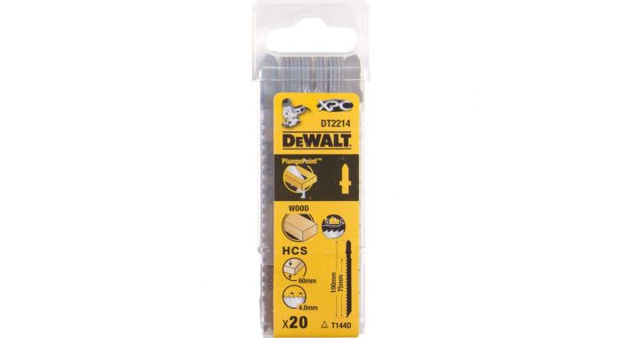 DeWalt Zubehör DT2214-QZ Stichsägeblatt XPC® - HCS 100 x 6 x 60 mm (T144D) 20 Stück