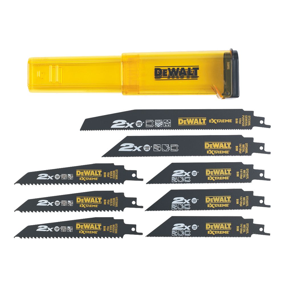 DeWalt Zubehör DT2443L-QZ 2x Demolition Säbelsägeblätter 8-teiliger Satz