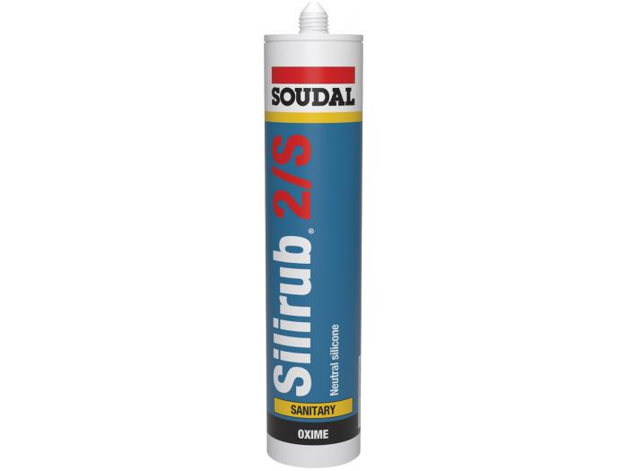Soudal 101989 Silirub 2S Silikondichtstoff Sanitär Weiß Ral 9010 - 300ml