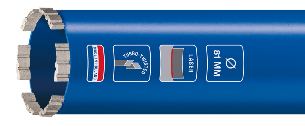 Carat EM04130050 LASER MASTER Diamantbohrkrone 41x300xM30