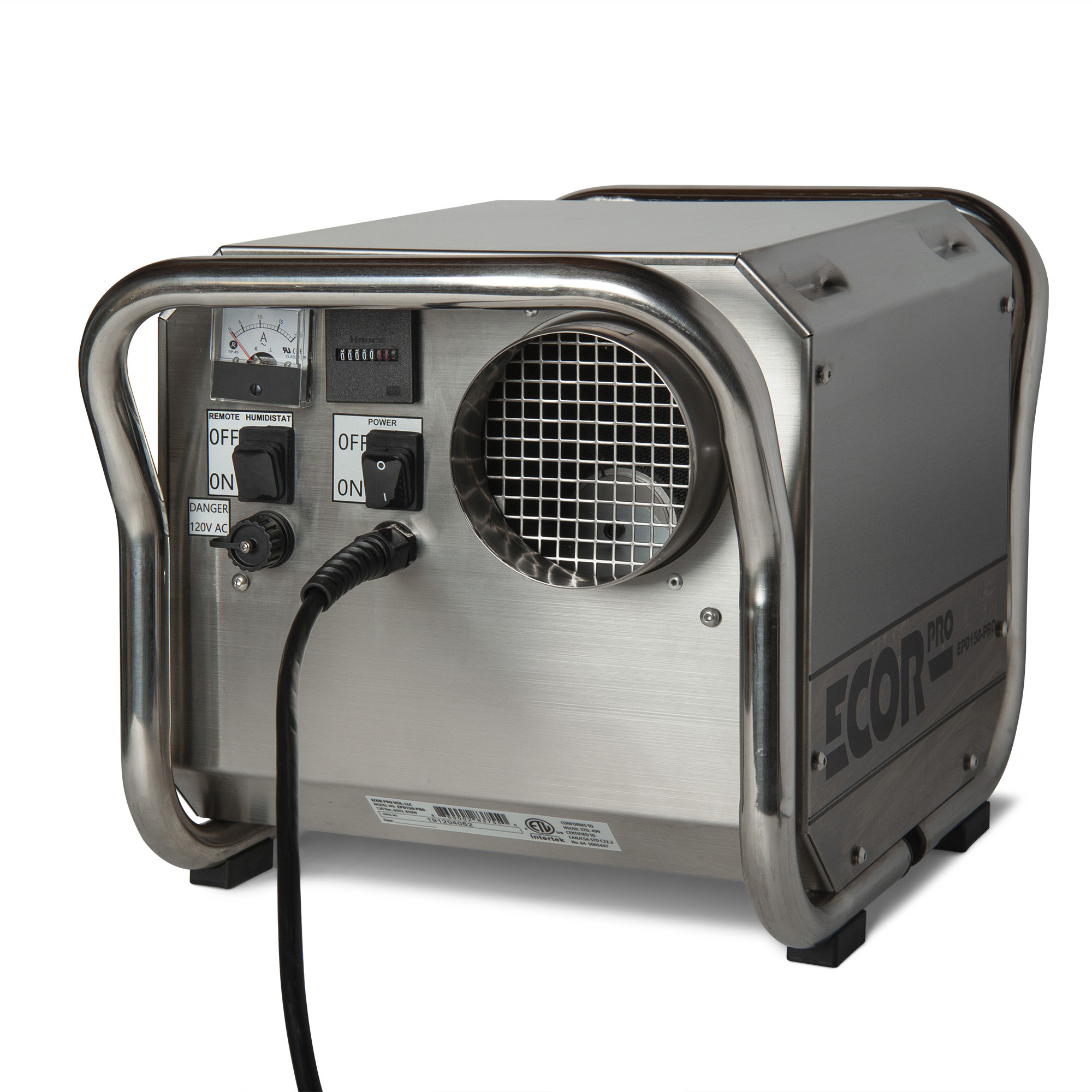 Ecor Pro DH2500 Inox DryFan Adsorptionsluftentfeuchter 35l aus Edelstahl