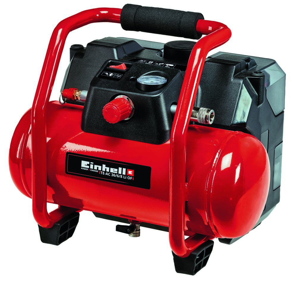 Einhell 4020450 TE-AC 36/6/8 Li OF Set-Solo Akku-Kompressor 2 x 18 Volt ohne Akku oder Ladegerät