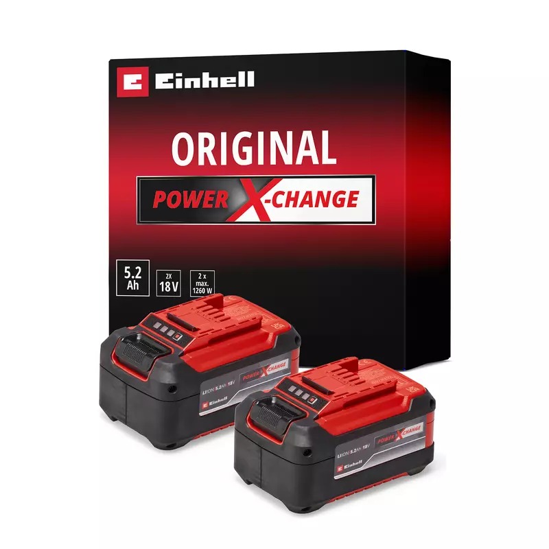 Einhell 4511526 Akku DUO-Pack 2x5.2Ah 18V exkl. Ladegerät im Karton