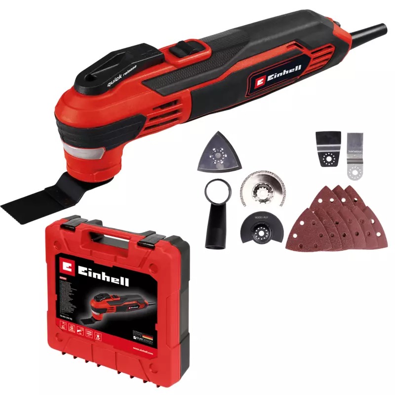 Einhell 4465155 TE-MG 350 EQ Multitool inkl. Zubehörset im Koffer