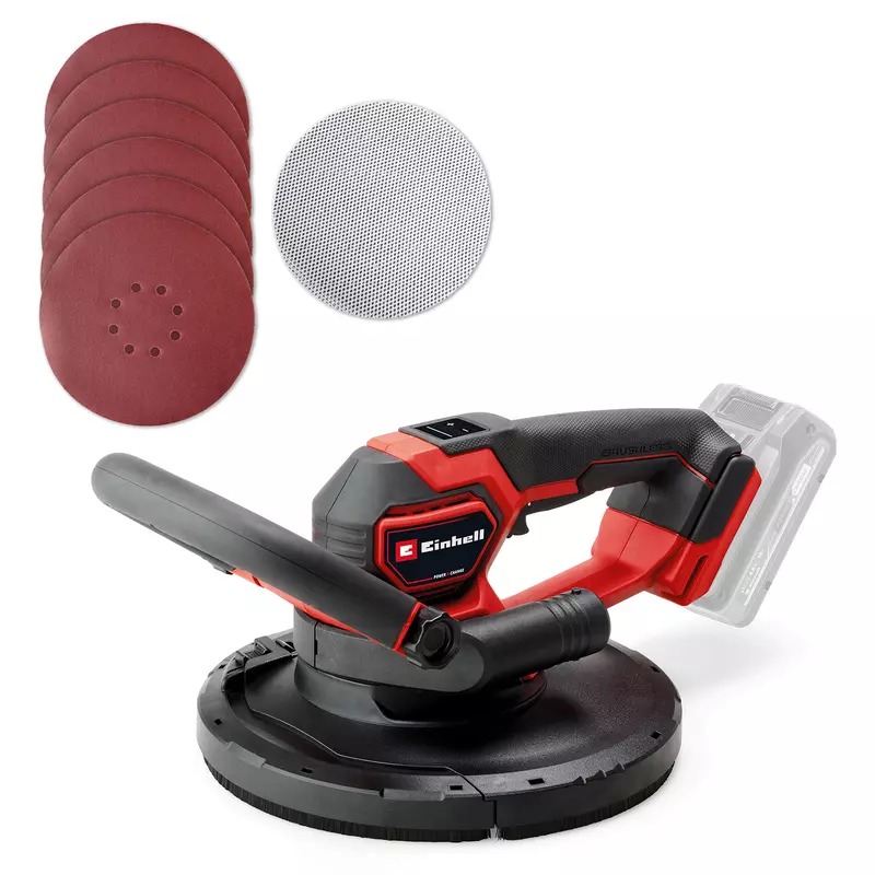 Einhell 4259995 TP-DWS 18/225 Li BL Solo Accu Wandschleifer ø225 mm exkl. Akku und Ladegerät im Karton