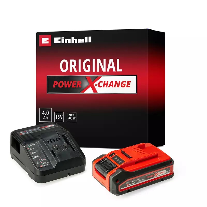 Einhell 4512159 Plus Starter Kit Akku 18 V 4.0 Ah inkl. Schnellladegerät im Karton
