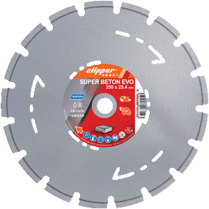 Norton Clipper 70184611460 Super Beton EVO Diamant-Sägeblatt 400 x 25,4 mm 