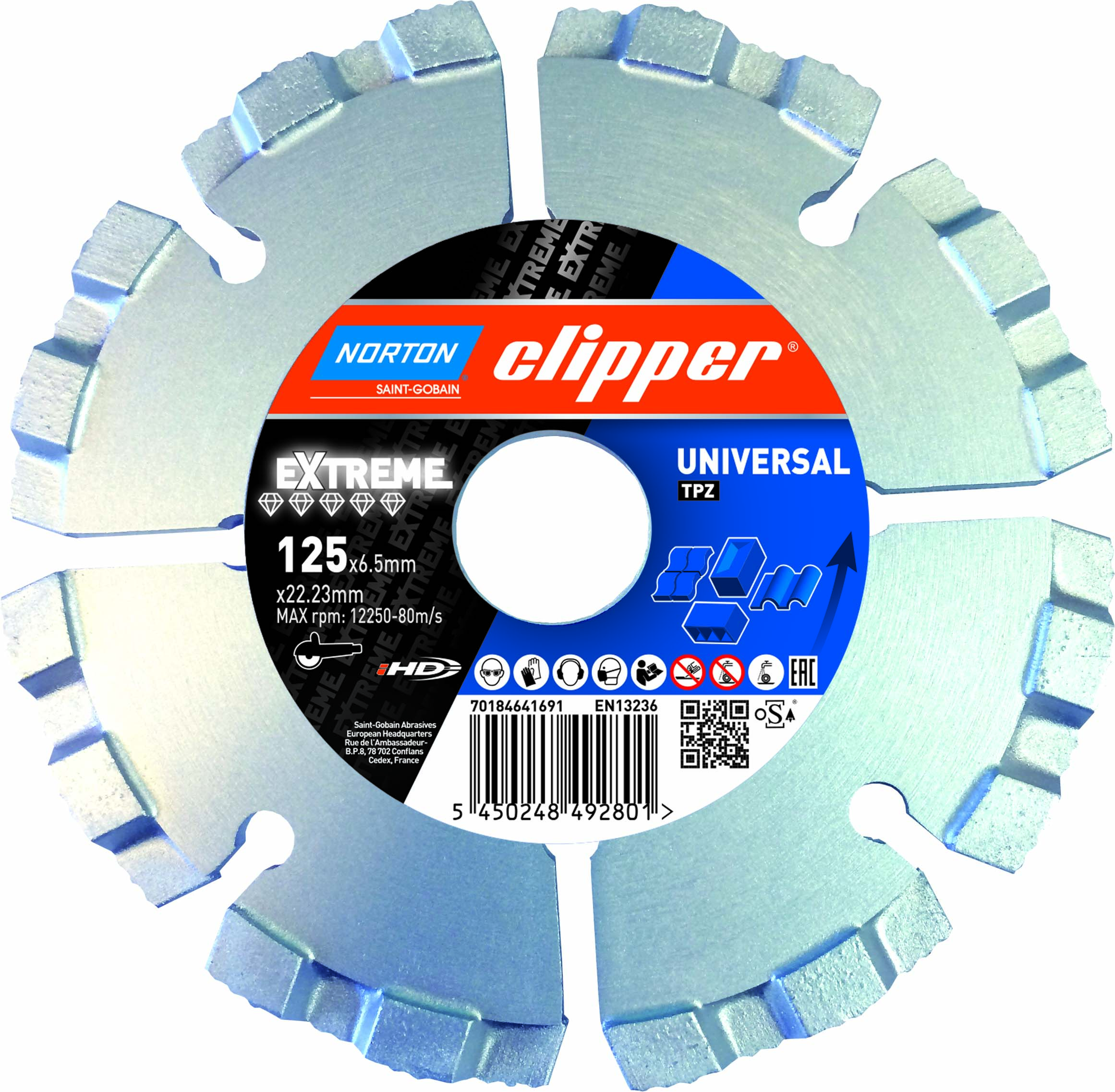 Norton Clipper 70184641691 Extreme Universal TP-Z Mörtelräumer 125 x 22,23 mm