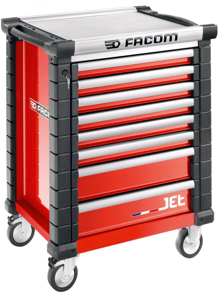 Facom JET.8M3A Werkzeugwagen 8 Schubladen M3 Rot