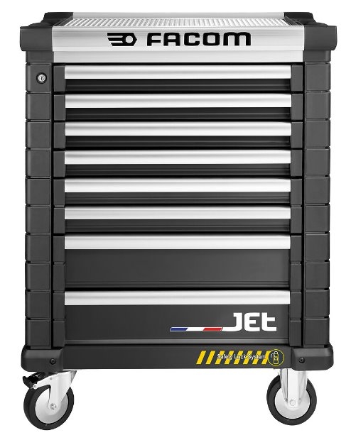 Facom JET.8NM3AS Jet Werkzeugwagen 8 Schubladen m3 Sicherheitsschloss schwarz