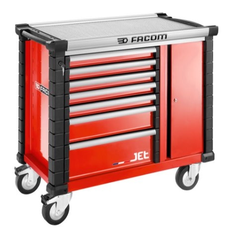 Facom JET.T7M3A Mobile Werkbank 7 Schubladen rot