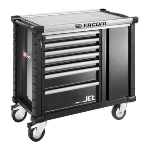 Facom JET.T7NM3A Mobile Werkbank 7 Schubladen schwarz
