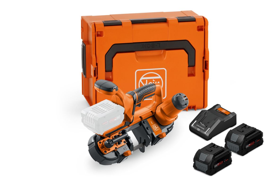 Fein 71350162000 ABAS 18-63 AS Accu-Bandsäge 2x 18V 8.0Ah Akkus und Ladegerät im L-BOXX Koffer