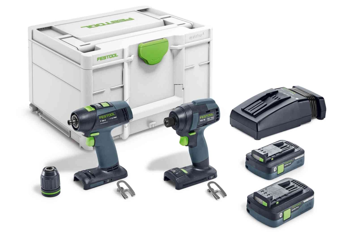 Festool 577244 TID 18 HPC 4.0-Set T18 Combiset - TID 18 Akku-Schlagschrauber + T18+3 Akku-Bohrmaschine 18V 4.0Ah Li-Ion