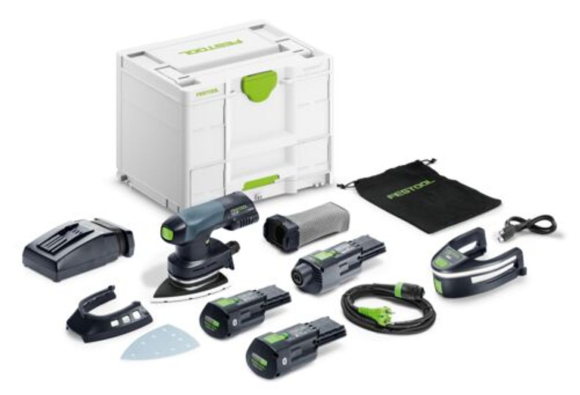 Festool 578851 DTSC 400 3.0 I-Set Accu-Delta-Schleifer 2x 18V 3.0Ah Akku und Schnellladeger&auml;t im Koffer