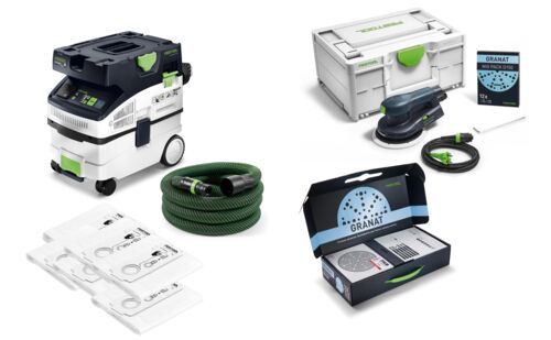 Festool 578866 CTM MIDI/ETS EC/GR/FIS Kombiset &bdquo;Staubfrei&ldquo; &ndash; Handstaubsauger + Exzenterschleifer im Systainer