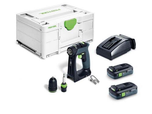 Festool 579345 CXS 18 TBX4,0 I-Plus Akku-Bohrschrauber mit 2x 18 V 4,0 Ah Akkus und Schnellladeger&auml;t im Systainer