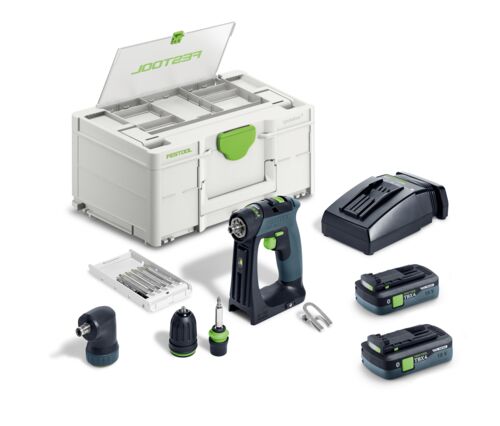 Festool 579354 CXS 18 TBX4,0 I-Set Akku-Bohrschrauber mit 2 &times; 18 V, 4,0 Ah Akkus und Schnellladeger&auml;t im Systainer
