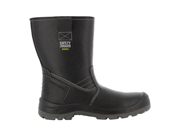 Safety Jogger BESTBOOT Sicherheitsstiefel mit Rippenabsatz und Warmfutter schwarz