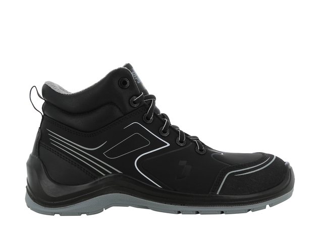 Safety Jogger FLOWS3MID Sportlicher metallfreier halbhoher S3 ESD-Sicherheitsschuh schwarz