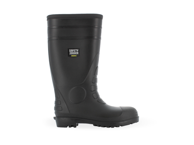 Safety Jogger HERCULES Hoher durchtrittsicherer PVC-Sicherheitsstiefel schwarz