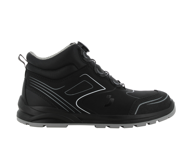 Safety Jogger CADORS3MTL Sportlicher halbhoher S3 ESD-Sicherheitsschuh mit Drehverschluss-System schwarz