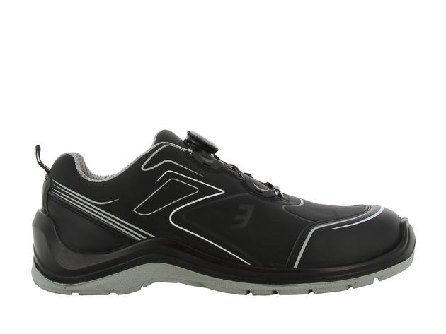 Safety Jogger FLOWS3LTLS Sportlicher, metallfreier, niedrig geschnittener S3 ESD-Sicherheitsschuh mit TLS-Verschluss schwarz