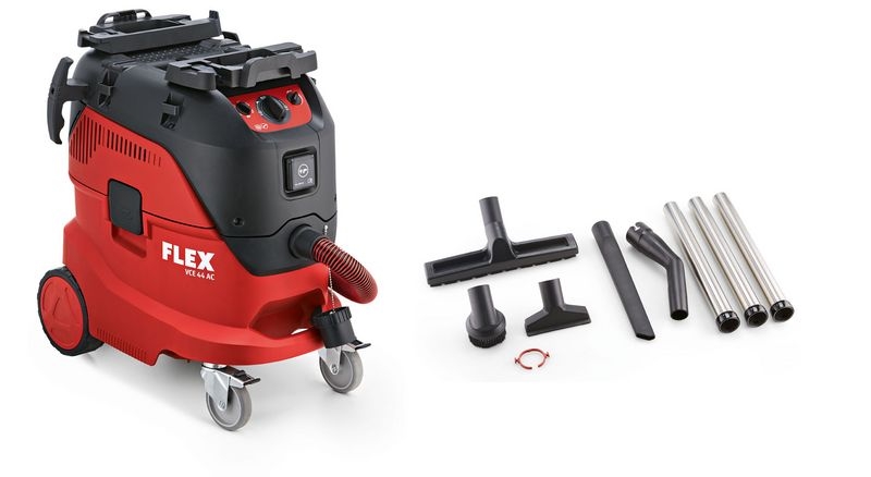 Flex-tools 446025 VCE 44 H AC-KIT Sicherheitssauger mit automatischer Filterabreinigung 42 l Klasse H