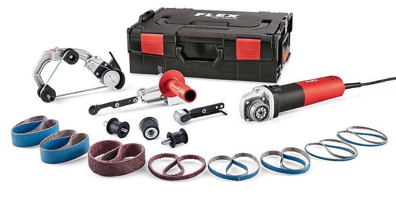 Flex-tools 453463 BRE 8-4 INOX Set Rohrbandschleifer und Bandfeile TRINOXFLEX im Set