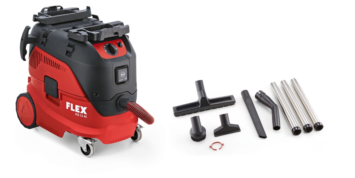 Flex-tools 465674 VCE 33 L AC-KIT Sicherheitssauger mit automatischer Filterabreinigung 30 l Klasse L