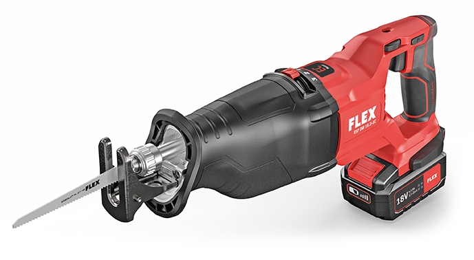 Flex-tools 469084 RSP DW 18.0-EC/5.0 Set Akku-Säbelsäge mit Pendelhub 18 Volt 5.0 Ah Li-ion