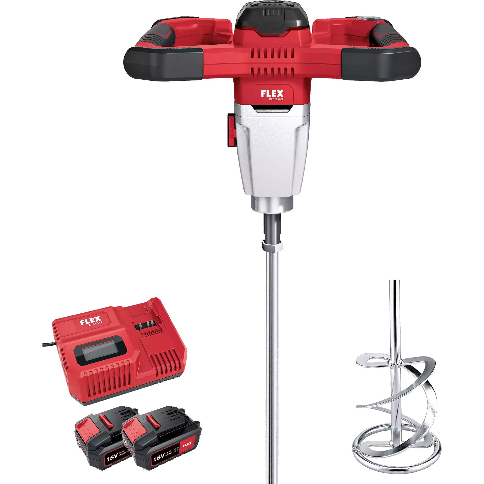 Flex-tools 495972 MXE 18.0-EC/5.0 Set + WR2 120 Mixer 18V 5.0Ah Li-Ion
