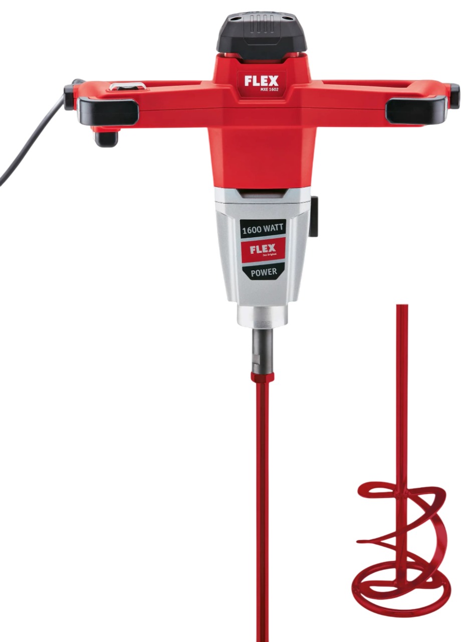 Flex-tools 497312 MXE 1602 2-Gang-Mischer 1600 Watt inkl. Spiralmischstab HP2 160