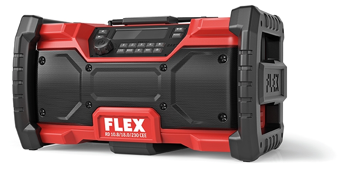 Flex-tools 532276 RD 12/18/230V CEE Digitales schnurloses Baustellenradio 12/18 V DAB+ und Bluetooth exkl. Batterien und Ladegerät