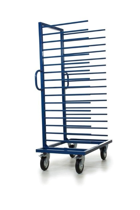FRAMI 201.073 Einseitiger Hürdenwagen 1200 x 800 mm mit 2x 16 Regalen