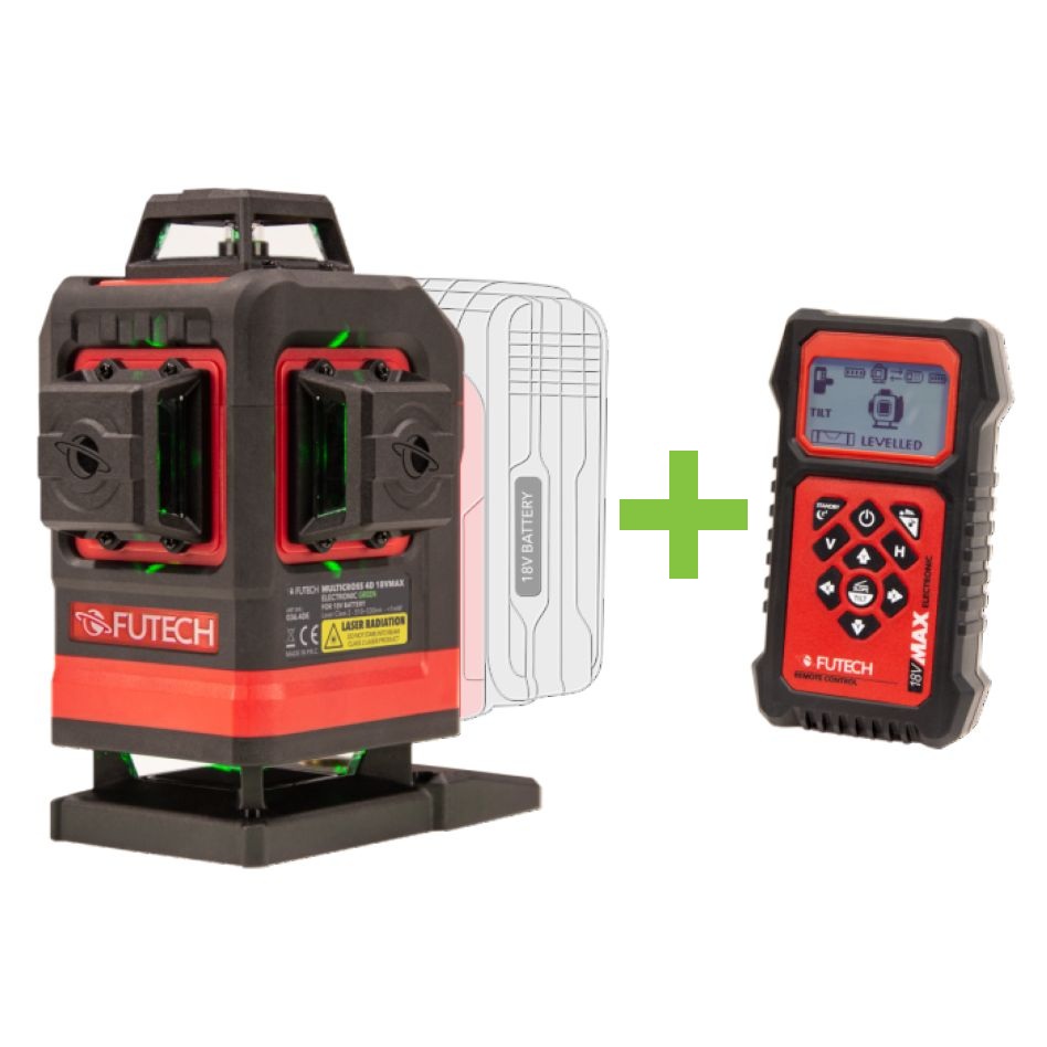 Futech 036.4DE MC4DE 18V MAX 4D kabelloser Kreuzlinienlaser ohne Akku im Koffer