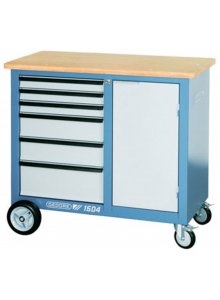 Gedore 6623050 Rollwerkbank mit 7 Schubladen und Schraubstock