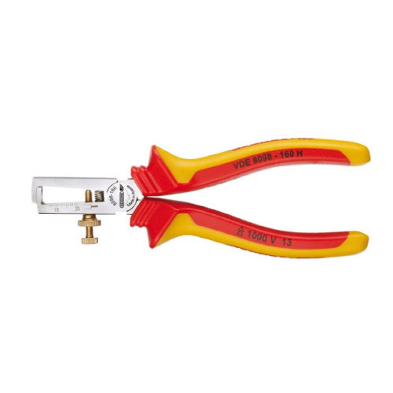 Gedore 1552074 VDE 8098 H VDE Abisolierzange mit Hülsenisolierung 160 mm