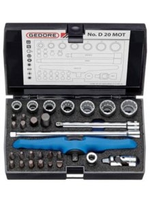 Gedore 2190281 D 20 MOT Steckschlüsselsatz 1/4" 6-kant Metrisch 4-13 mm