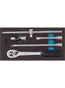 Gedore 2309106 1500 CT1-1993 T Check-Tool Einsatz mit Steckschlüssel-Zubehörsortiment 5-tlg.