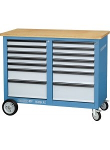Gedore 2528096 Rollwerkbank, 1,25 m breit, mit 18 Schubladen