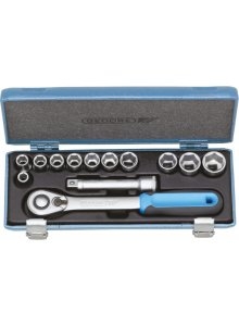 Gedore 2545810 Steckschlüssel-Satz 1/2" 13-tlg 6-kant 10-24 mm