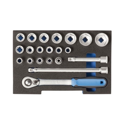 Gedore 2836009 1100 CT1-19 Steckschlüsselsatz 1/2" Einlage für L-Boxx 136, 21-teilig