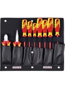 Gedore 2836203 1100 W-002 VDE-Werkzeugtafel mit VDE-Zangen/Schraubendreher-Sortiment 9-teilig