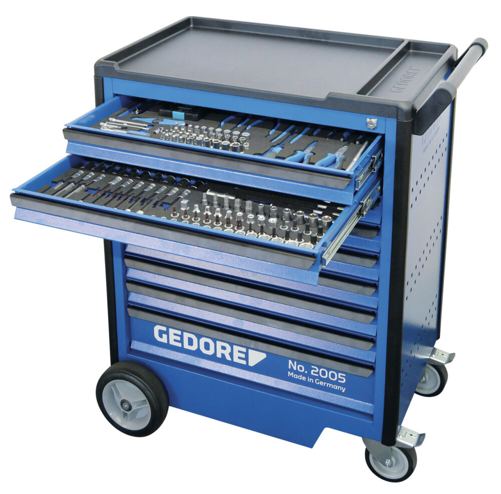 Gedore 3421147 Werkzeugwagen mit Werkzeugsatz PKW 466-teilig