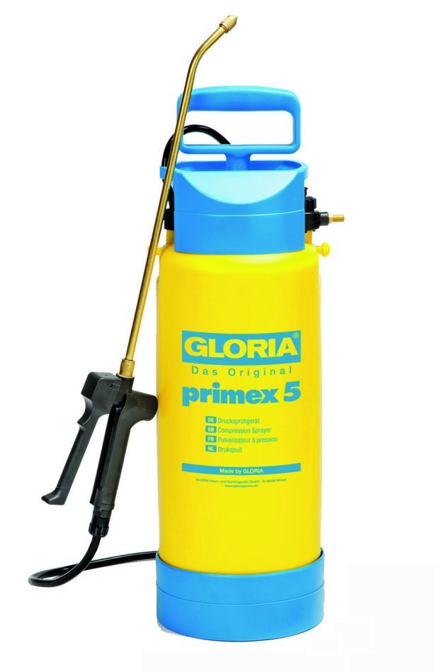 Gloria 000083.0000 Primex 5 Drucksprüher 5l NBR + Verlängerungsstück aus Messing 50 cm