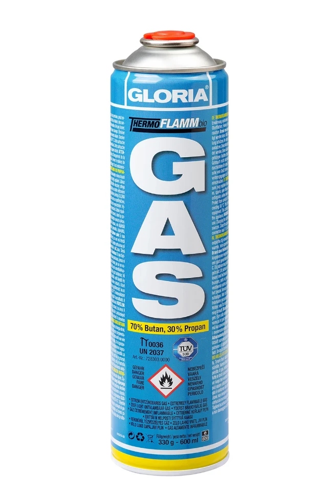 Gloria GLO021680 Thermoflamm Gaspatrone 70% Butan 30% Propan 600ml/330gr