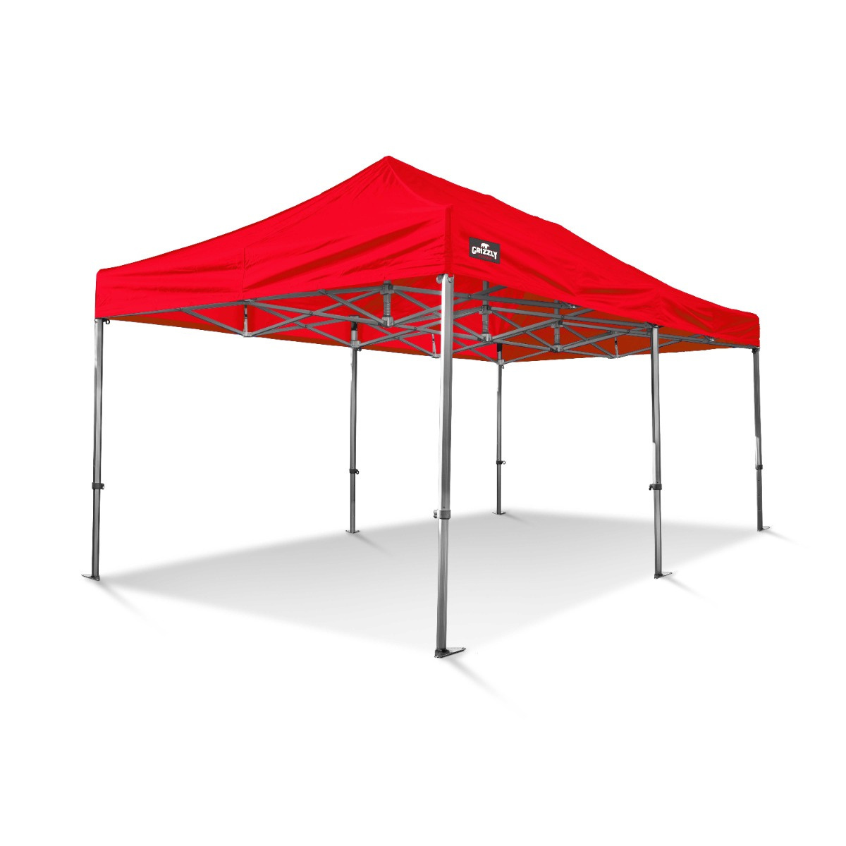 Grizzly Outdoor GOW456R GO-WORK Arbeitszelt 4,5x6 m Rot